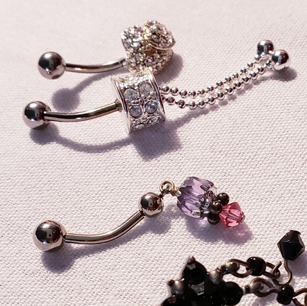 Belly button rings pierced jewelry bundle of 6 - Picture 10 of 14
